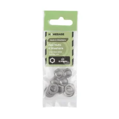 Homebase Stainless Steel Hex Nut & Washer M8 5 Pack -COMMAND Sales Store 13150505 1544907615246472