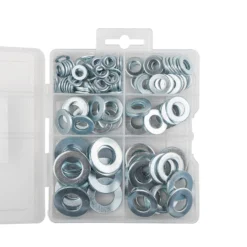 Homebase Zinc Plated Flat Washer KIT ASSSORTED 140 Pack -COMMAND Sales Store 13150509 2514907615269038