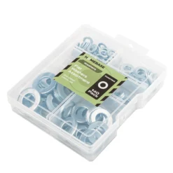 Homebase Zinc Plated Flat Washer KIT ASSSORTED 140 Pack -COMMAND Sales Store 13150509 7564907615312052