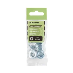Homebase Zinc Plated Hex Nut & Washer M10 5 Pack -COMMAND Sales Store 13150512 1584920817840428