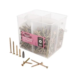Homebase Yellow Zinc Plated Screws Kit Assorted 650 Pack -COMMAND Sales Store 13151068 7715020337172333