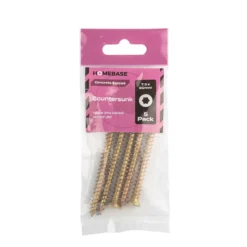 Homebase Yellow Zinc Plated Concrete Screw 7.5X80mm 5 Pack -COMMAND Sales Store 13151083 2224920817997295
