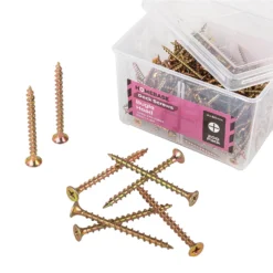 Homebase Yellow Zinc Plated Bugle Head Deck Screw 4 X 50mm 200 Pack -COMMAND Sales Store 13151084 1594920814901991