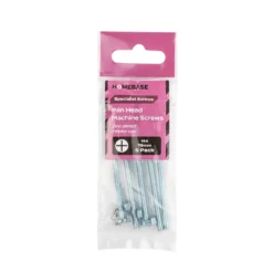 Homebase Zinc Plated Machine Screw Pan Head M4 75mm 5 Pack -COMMAND Sales Store 13151100 7954907615760393