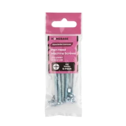 Homebase Zinc Plated Machine Screw Pan Head M5 70mm 5 Pack -COMMAND Sales Store 13151104 6204907615771586