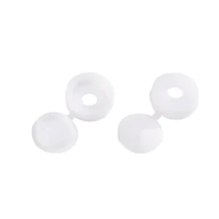 Homebase Hinged Screw Covers White 12mm 48 Pack