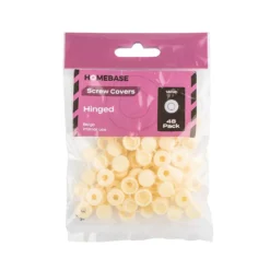 Homebase Hinged Screw Covers Beige 12mm 48 Pack -COMMAND Sales Store 13151115 9794920815161629