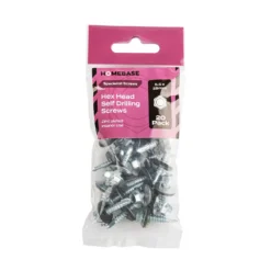 Homebase Zinc Plated Self Drill Screw For Steel Hex Head 5.5 X 25mm 20 Pack -COMMAND Sales Store 13151120 1784907615962539