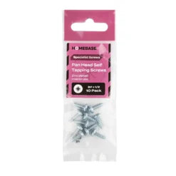 Homebase Zinc Plated Self Tapping Screw Pan Head 4 X 12mm 10 Pack -COMMAND Sales Store 13151124 6434907616067749