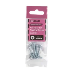 Homebase Zinc Plated Self Tapping Screw Pan Head 4 X 25mm 10 Pack -COMMAND Sales Store 13151128 2054920815269104