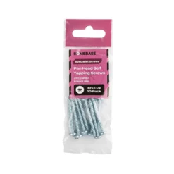 Homebase Zinc Plated Self Tapping Screw Pan Head 4 X 40mm 10 Pack 5 Homebase Zinc Plated Self Tapping Screw Pan Head 4 X 40mm 10 Pack -COMMAND Sales Store 13151134 5454907616091923