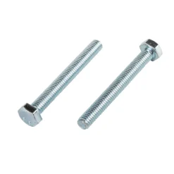 Homebase Zinc Plated Set Screw Hex Head M6 50mm 10 Pack