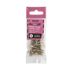 Homebase Yellow Zinc Plated Single Thread Screw 5 X 20mm 25 Pack -COMMAND Sales Store 13151146 1284907616170478