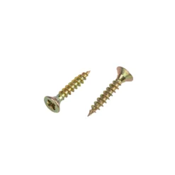 Homebase Yellow Zinc Plated Single Thread Screw 3.5 X 20mm 100 Pack