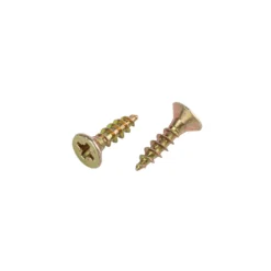 Homebase Yellow Zinc Plated Single Thread Screw 4 X 16mm 25 Pack