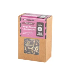 Homebase Yellow Zinc Plated Single Thread Screw 4 X 25mm 100 Pack -COMMAND Sales Store 13151165 1204920815499528