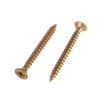Homebase Yellow Zinc Plated Single Thread Screw 4 X 40mm 100 Pack