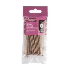 Homebase Yellow Zinc Plated Single Thread Screw 4 X 75mm 25 Pack -COMMAND Sales Store 13151170 6444920815693064