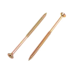 Homebase Yellow Zinc Plated Single Thread Screw 5 X 100mm 25 Pack