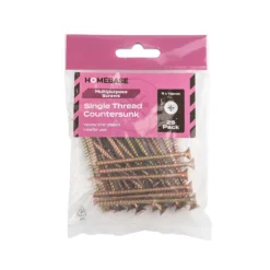 Homebase Yellow Zinc Plated Single Thread Screw 5 X 75mm 25 Pack -COMMAND Sales Store 13151179 9274920815815278