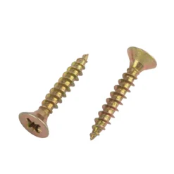 Homebase Yellow Zinc Plated Single Thread Screw 5 X 30mm 25 Pack