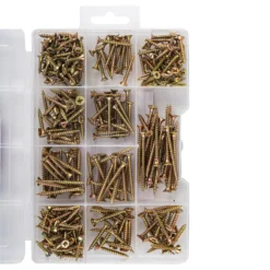 Homebase Yellow Zinc Plated Single Thread Screw Kit Assorted 300 Pack -COMMAND Sales Store 13151188 1454907616546057