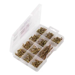 Homebase Yellow Zinc Plated Single Thread Screw Kit Assorted 300 Pack -COMMAND Sales Store 13151188 1784907616574611