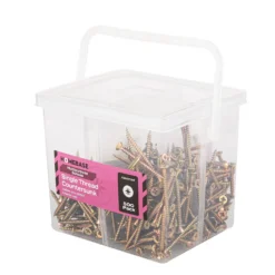 Homebase Yellow Zinc Plated Single Thread Screw Kit Assorted 500 Pack -COMMAND Sales Store 13151189 8784920818184858