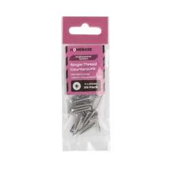 Homebase Stainless Steel Single Thread Screw 3 X 20mm 25 Pack -COMMAND Sales Store 13151192 1254920815924475
