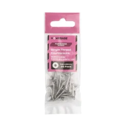 Homebase Stainless Steel Single Thread Screw 3.5 X 20mm 25 Pack -COMMAND Sales Store 13151204 1574920816003777