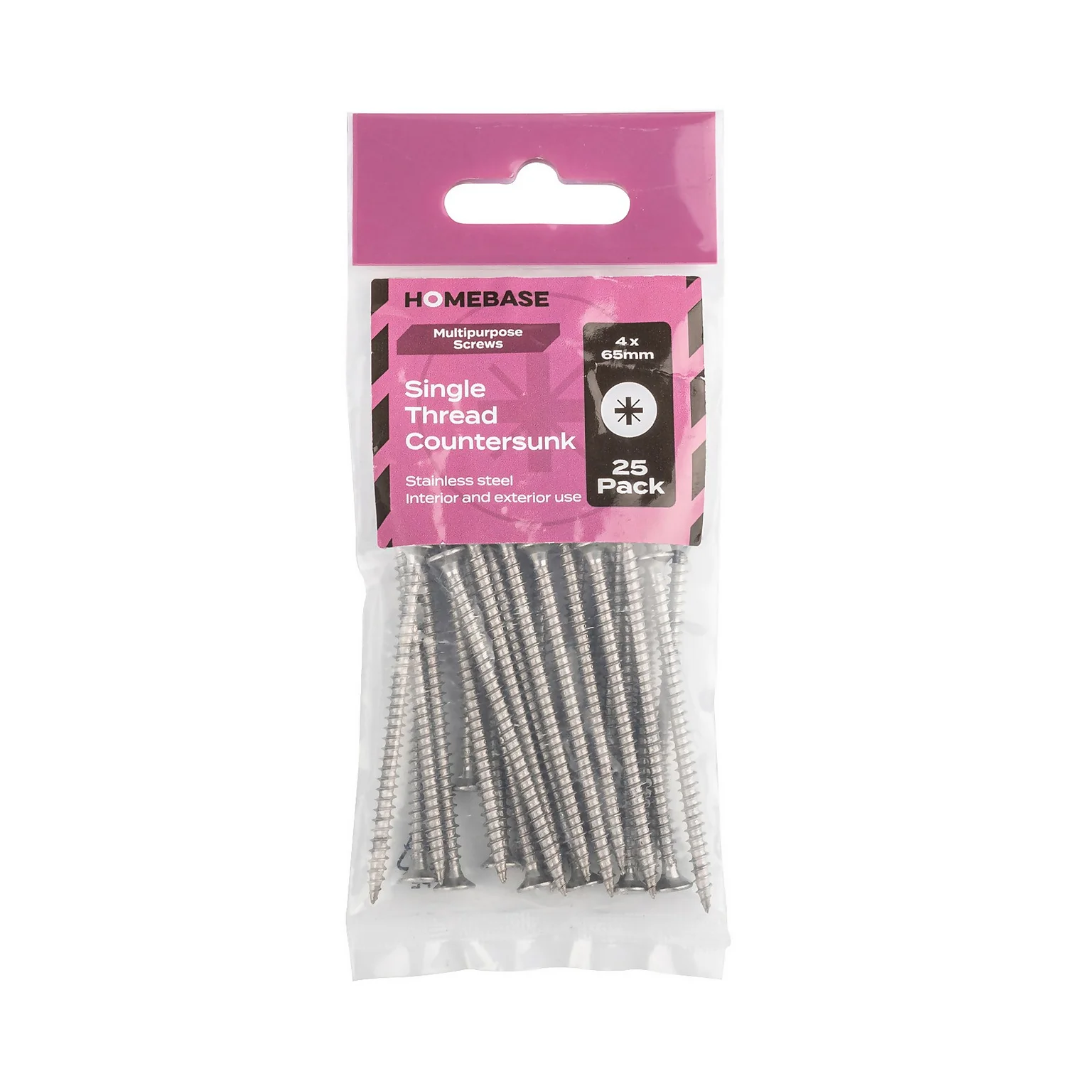 Homebase Stainless Steel Single Thread Screw 4 X 65mm 25 Pack 3 Homebase Stainless Steel Single Thread Screw 4 X 65mm 25 Pack - Image 3