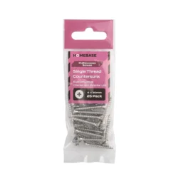 Homebase Stainless Steel Single Thread Screw 4 X 30mm 25 Pack -COMMAND Sales Store 13151217 2934920816183948