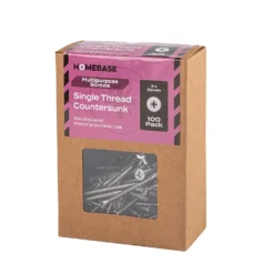 Homebase Stainless Steel Single Thread Screw 4 X 50mm 100 Pack -COMMAND Sales Store 13151222 1834920816221358