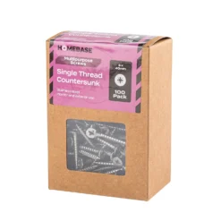 Homebase Stainless Steel Single Thread Screw 5 X 40mm 100 Pack 5 Homebase Stainless Steel Single Thread Screw 5 X 40mm 100 Pack -COMMAND Sales Store 13151223 1044920816321072