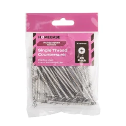 Homebase Stainless Steel Single Thread Screw 5 X 65mm 25 Pack -COMMAND Sales Store 13151228 1604920816327153