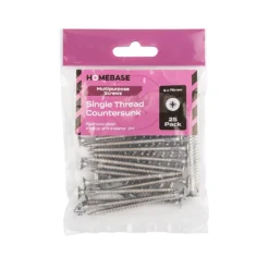 Homebase Stainless Steel Single Thread Screw 5 X 75mm 25 Pack -COMMAND Sales Store 13151234 1444920816378384