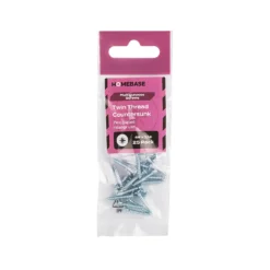 Homebase Zinc Plated Twin Thread Screw 3 X 20mm 25 Pack -COMMAND Sales Store 13151237 3034920816560118
