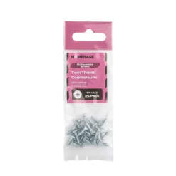 Homebase Zinc Plated Twin Thread Screw 3.5 X 12mm 25 Pack -COMMAND Sales Store 13151240 6444920816654825