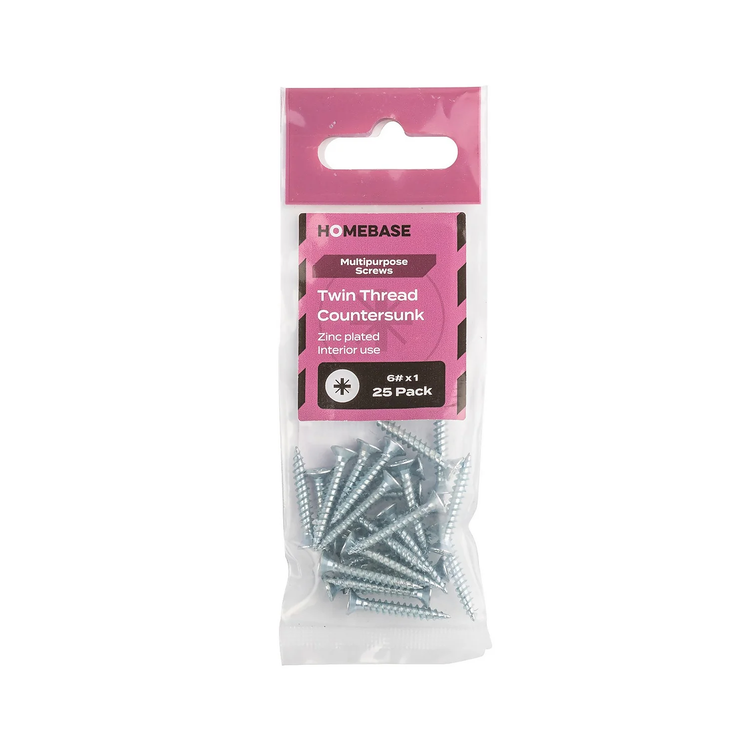 Homebase Zinc Plated Twin Thread Screw 3.5 X 25mm 25 Pack 3 Homebase Zinc Plated Twin Thread Screw 3.5 X 25mm 25 Pack - Image 3
