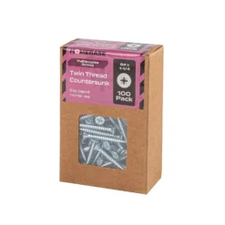 Homebase Zinc Plated Twin Thread Screw 3.5 X 30mm 100 Pack -COMMAND Sales Store 13151245 2064920816675387