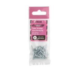 Homebase Zinc Plated Twin Thread Screw 3.5 X 16mm 25 Pack -COMMAND Sales Store 13151247 1994920816615747