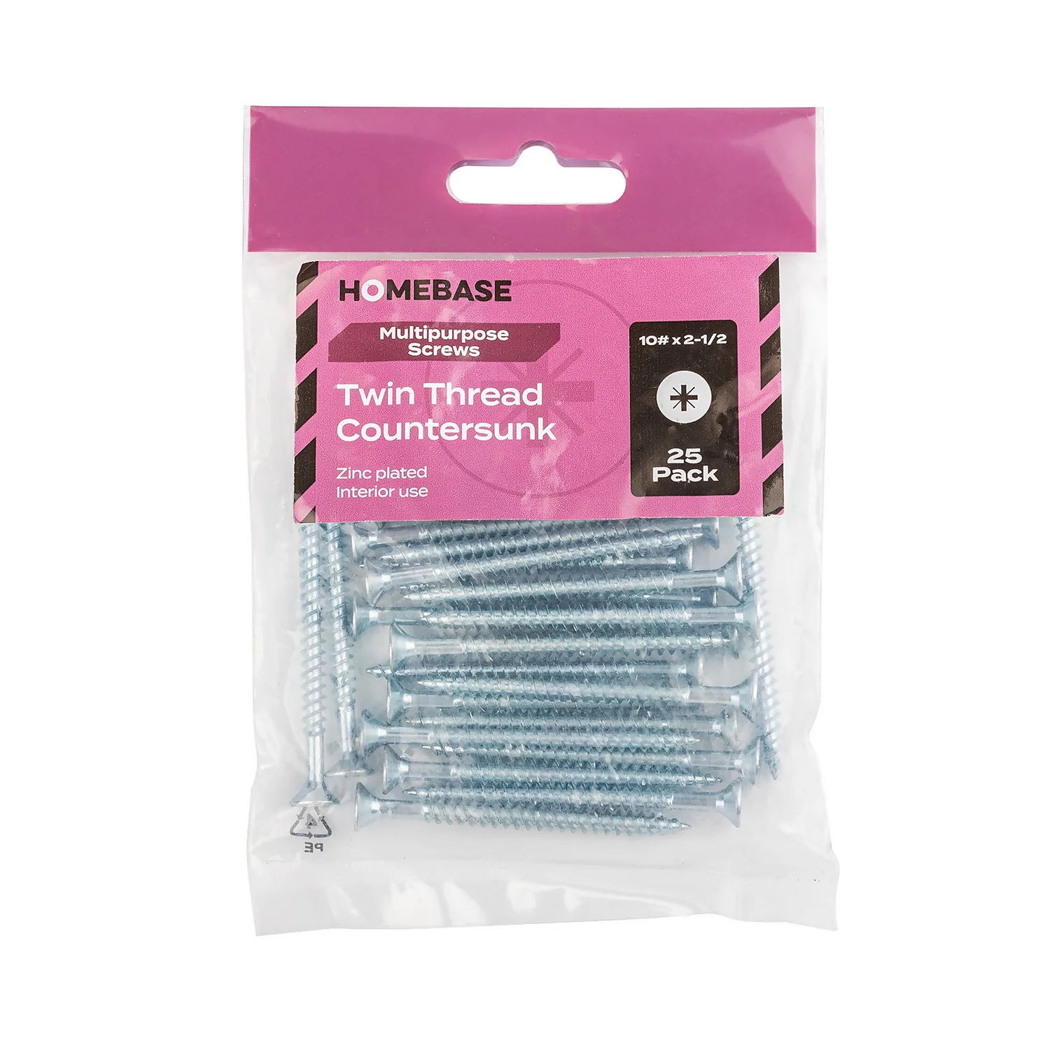 Homebase Zinc Plated Twin Thread Screw 5 X 65mm 25 Pack 3 Homebase Zinc Plated Twin Thread Screw 5 X 65mm 25 Pack - Image 3