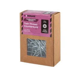 Homebase Zinc Plated Twin Thread Screw 4 X 65mm 100 Pack -COMMAND Sales Store 13151259 7874920816829131