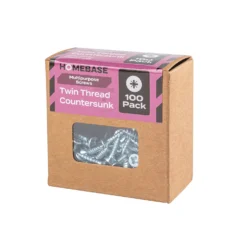 Homebase Zinc Plated Twin Thread Screw 3.5 X 16mm 100 Pack 5 Homebase Zinc Plated Twin Thread Screw 3.5 X 16mm 100 Pack -COMMAND Sales Store 13151263 2004920816894021