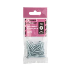 Homebase Zinc Plated Twin Thread Screw 4 X 30mm 25 Pack -COMMAND Sales Store 13151266 1794920818259516