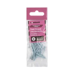 Homebase Zinc Plated Twin Thread Screw 3.0 X 25mm 25 Pack -COMMAND Sales Store 13151268 9794920816952545