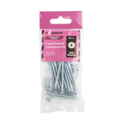 Homebase Zinc Plated Twin Thread Screw 4 X 50mm 25 Pack -COMMAND Sales Store 13151276 1874920817007169