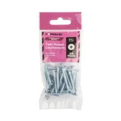 Homebase Zinc Plated Twin Thread Screw 5 X 40mm 25 Pack -COMMAND Sales Store 13151279 1474920817040796