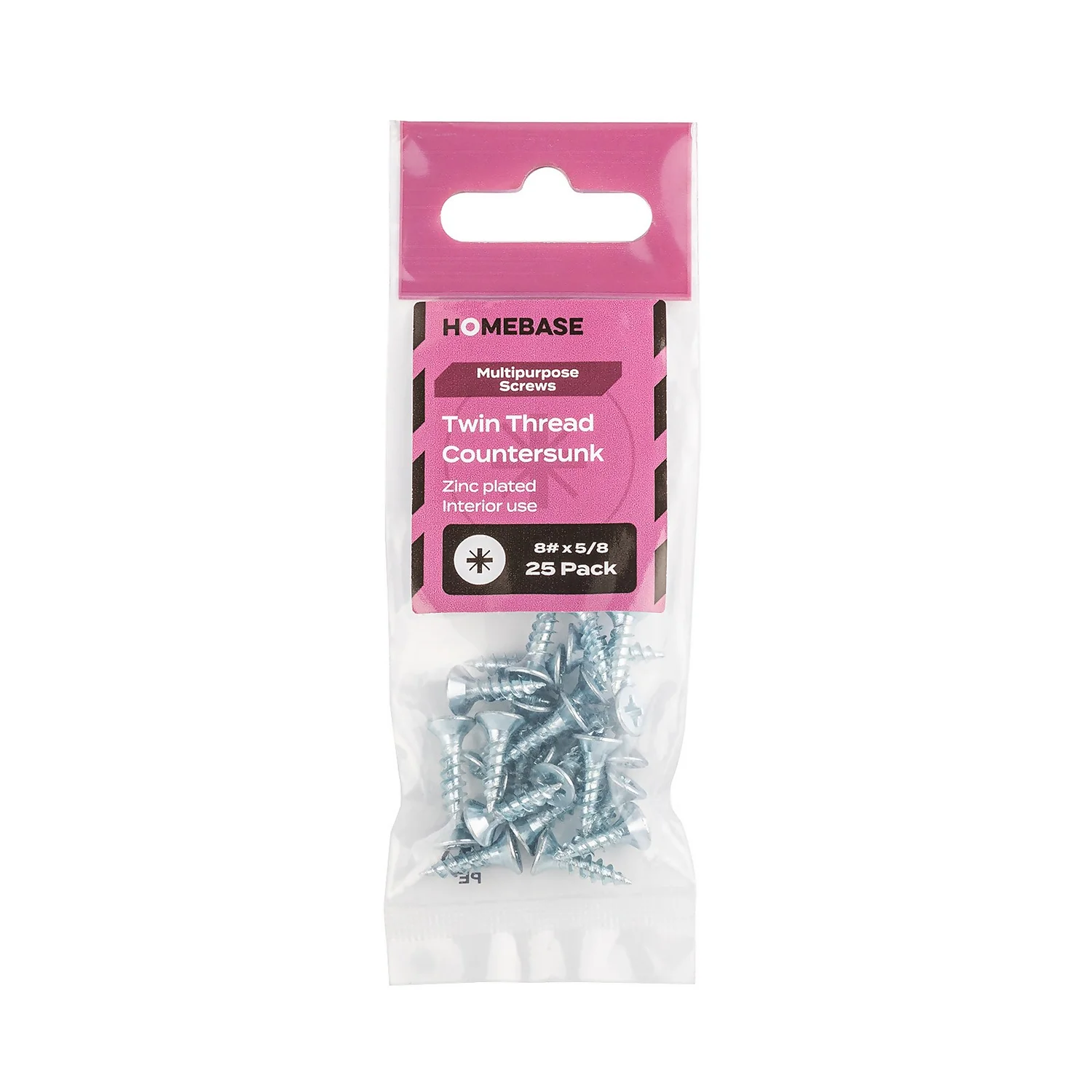 Homebase Zinc Plated Twin Thread Screw 4 X 16mm 25 Pack 3 Homebase Zinc Plated Twin Thread Screw 4 X 16mm 25 Pack - Image 3