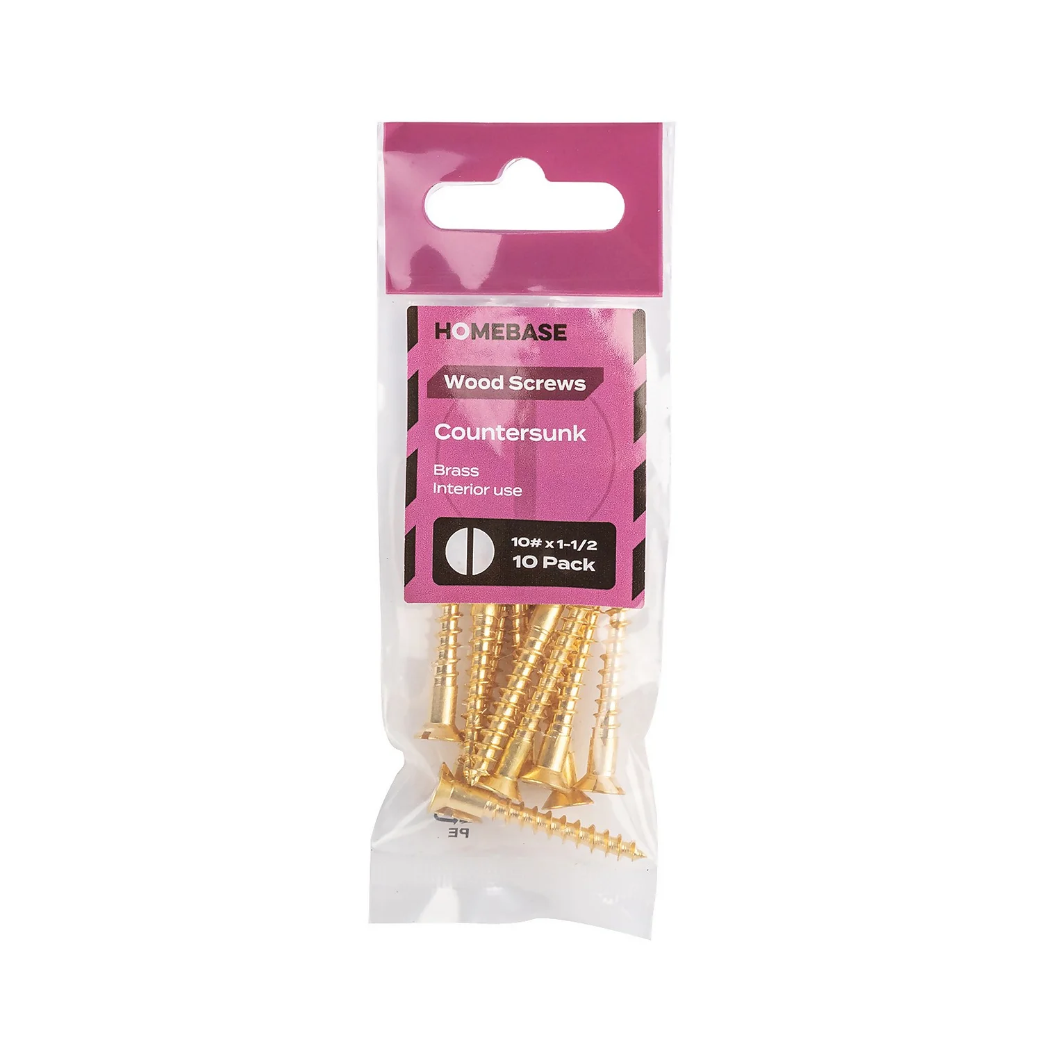 Homebase Brass Wood Screw Countersunk 5 X 40mm 10 Pack 4 Homebase Brass Wood Screw Countersunk 5 X 40mm 10 Pack - Image 4